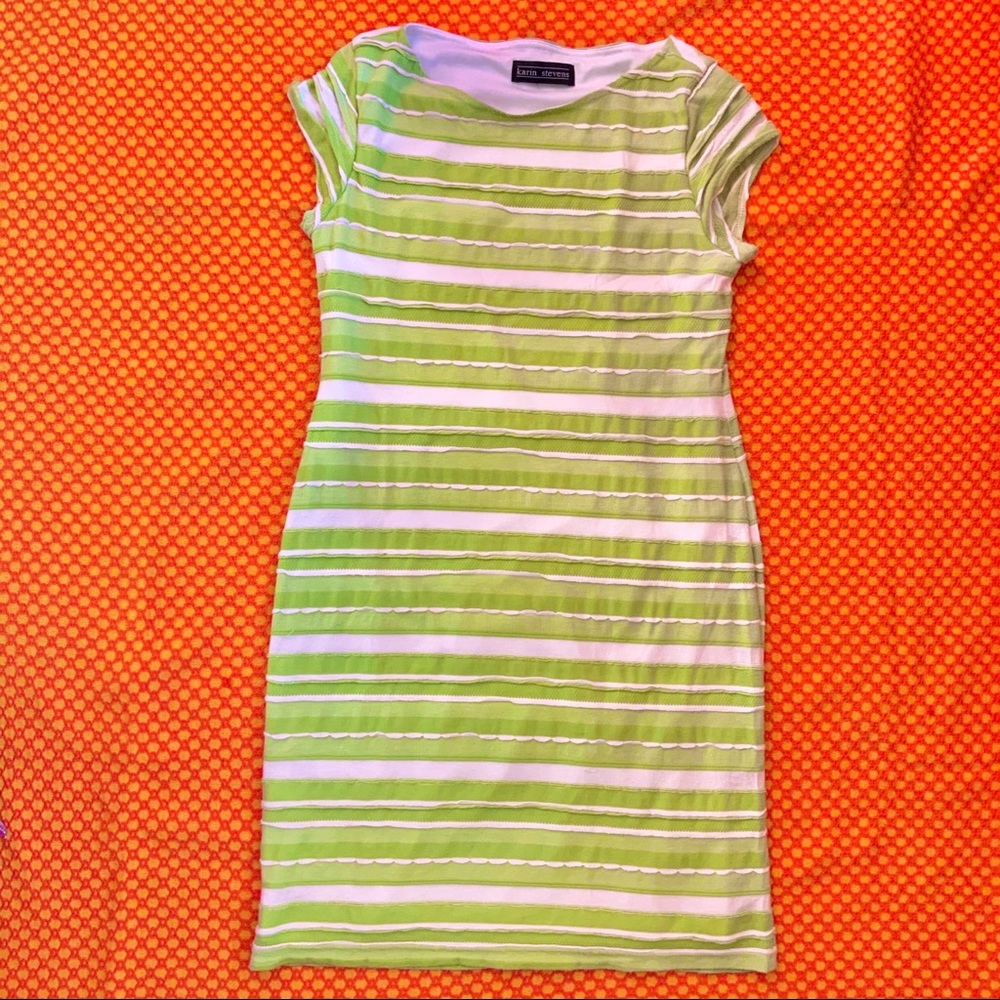 Y2K LIMEY STRIPED DRESS